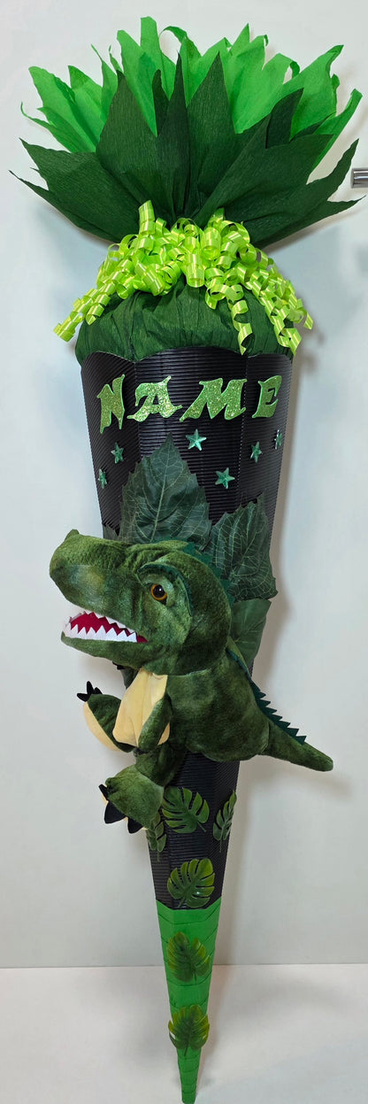 SCHULTÜTE ZUCKERTÜTE DINO Jungs schwarz dunkelgrün grün