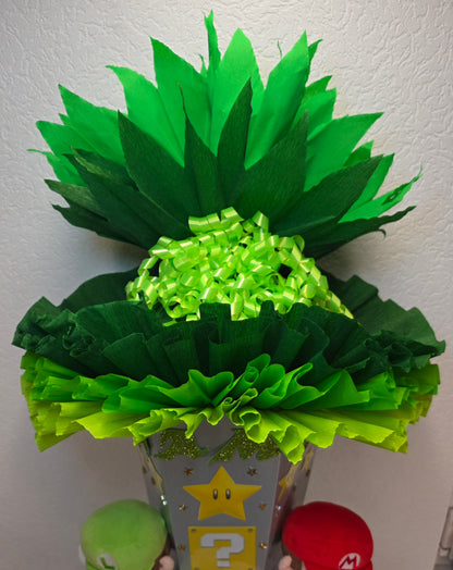 SCHULTÜTE ZUCKERTÜTE SUPER MARIO Jungs silber hellgrün grün