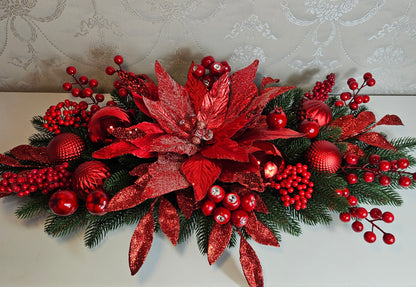 Weihnachtsgesteck + Adventsgesteck, Kamingesteck, Chrismes, Rehe, Weihnachtsdeko Weihnachtsblumen Tischdekor, Tischgesteck, Winterdekor,Advent