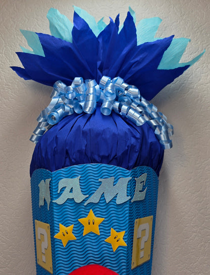SCHULTÜTE ZUCKERTÜTE Super Mario Jungs dunkelblau blau hellblau