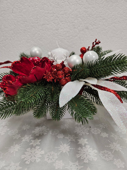 Weihnachtsgesteck, Weihnachtsdeko, Adventsgesteck, Tischgesteck, Festliche Dekor