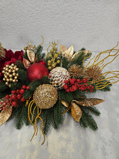 Weihnachtsgesteck, Girlande, Gesteck, Tischdekor, Tischgesteck, Winterdekor, Advent