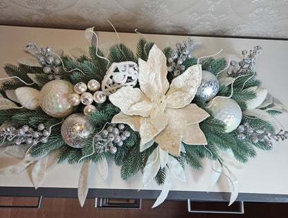 Weihnachtsgesteck + Adventsgesteck, Kamingesteck, Chrismes, Rehe, Weihnachtsdeko Weihnachtsblumen Tischdekor, Tischgesteck, Winterdekor,Advent