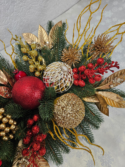 Weihnachtsgesteck, Girlande, Gesteck, Tischdekor, Tischgesteck, Winterdekor, Advent