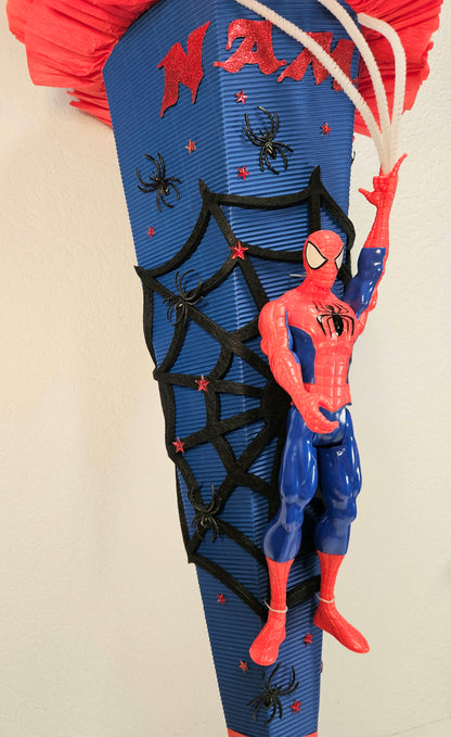SCHULTÜTE ZUCKERTÜTE "Spiderman" für Jungs dunkelblau rot