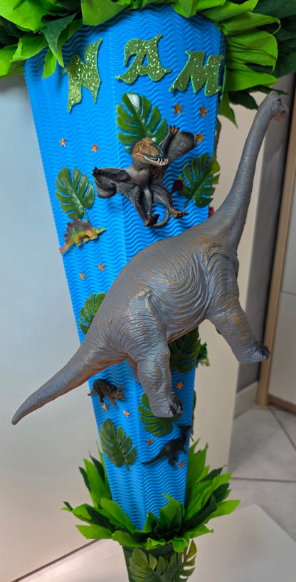 SCHULTÜTE ZUCKERTÜTE Dinosaurier Dinos für Jungs blau grün dunkelgrün