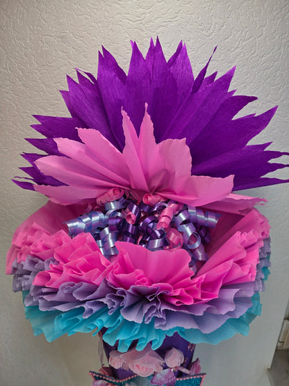 SCHULTÜTE ZUCKERTÜTE EINHORN für MÄDCHEN EINSCHULUNG in lila türkis rosa violett