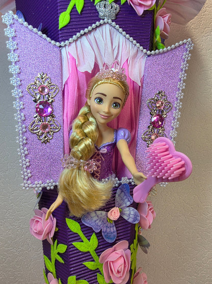 SCHULTÜTE ZUCKERTÜTE RAPUNZEL für MÄDCHEN EINSCHULUNG in lila weiß rosa