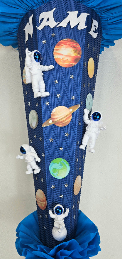 SCHULTÜTE ZUCKERTÜTE "WELTALL ASTRONAUTEN" für Jungs dunkelblau blau