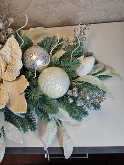 Weihnachtsgesteck + Adventsgesteck, Kamingesteck, Chrismes, Rehe, Weihnachtsdeko Weihnachtsblumen Tischdekor, Tischgesteck, Winterdekor,Advent