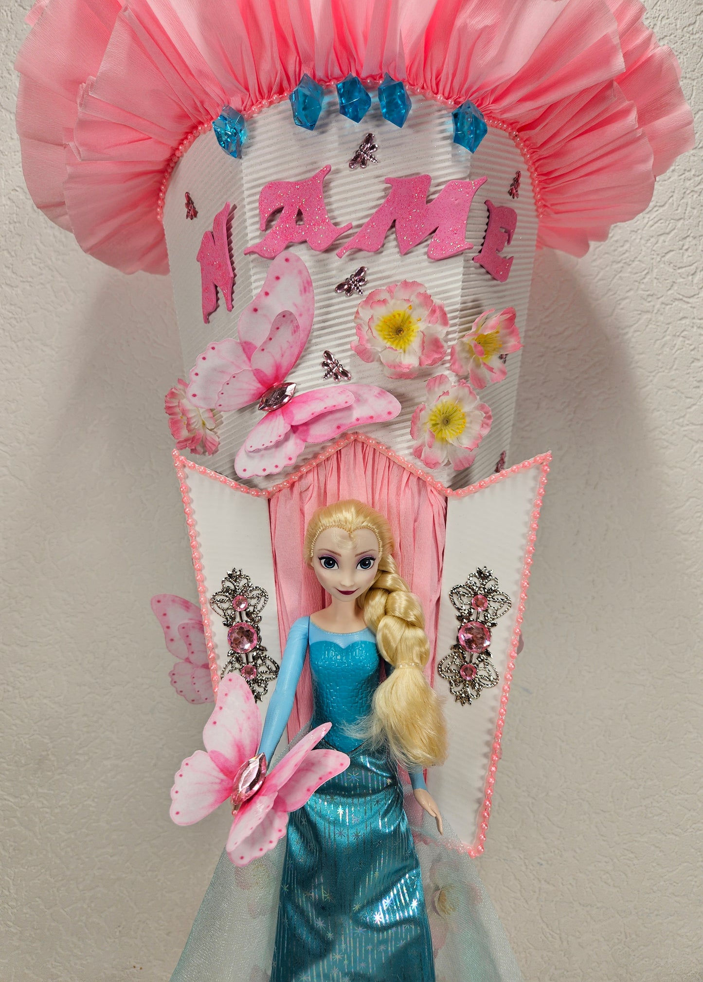 SCHULTÜTE ZUCKERTÜTE "Eiskönigin Elsa" EINSCHULUNG 2025 rosa weiß
